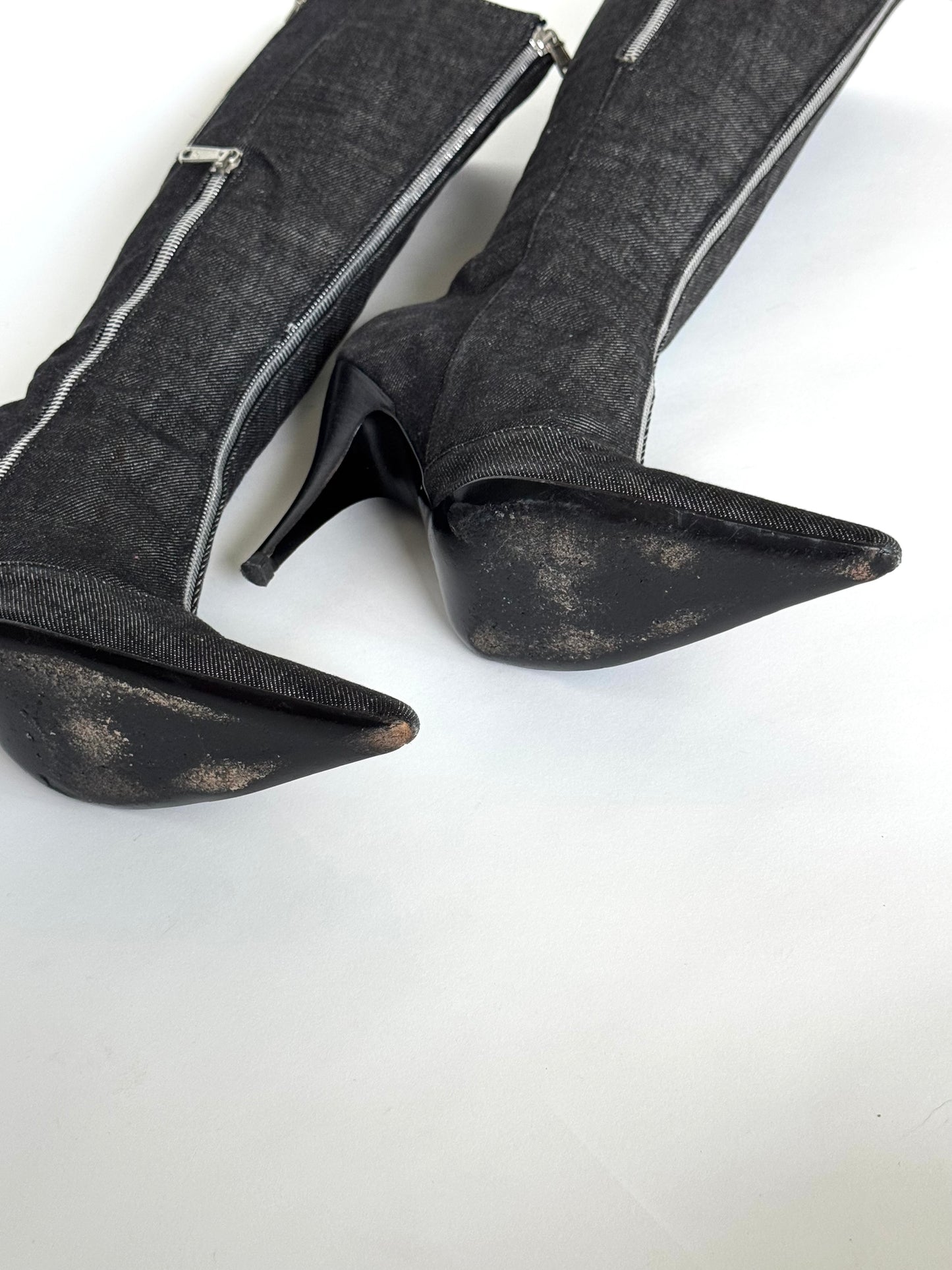 D&G Denim Zipper Boots (IT38.5 / US8-8.5)