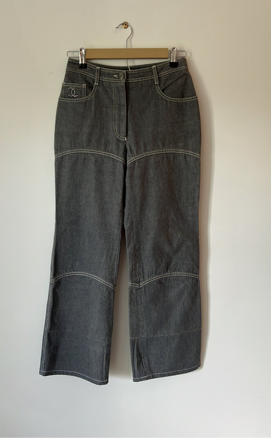 CHANEL 2001 Grey Jeans (IT38 / XS-S)
