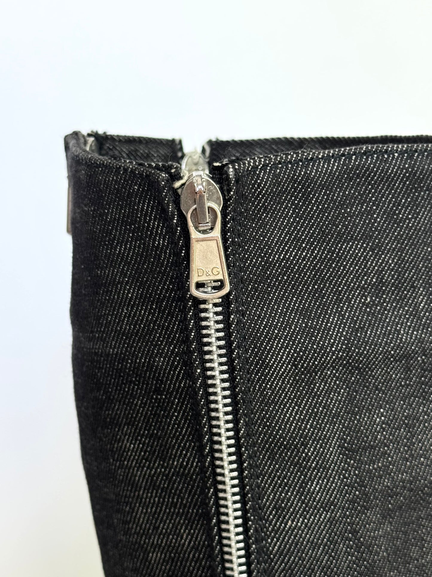 D&G Denim Zipper Boots (IT38.5 / US8-8.5)