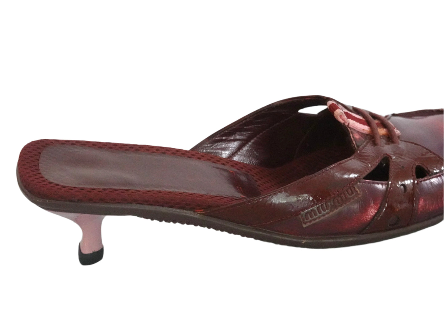 90’s Miu Miu Burgundy Leather Mules (IT36 / US6)