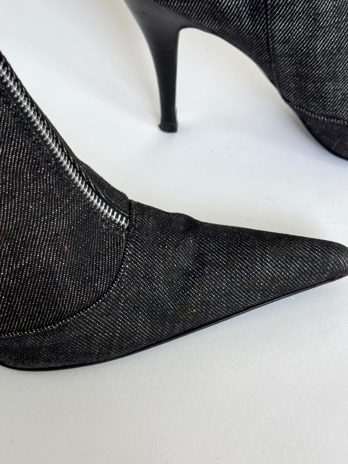 D&G Denim Zipper Boots (IT38.5 / US8-8.5)