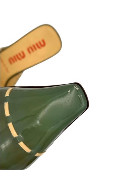 Miu Miu Vintage Green Mules (IT35 / US5.5-6)