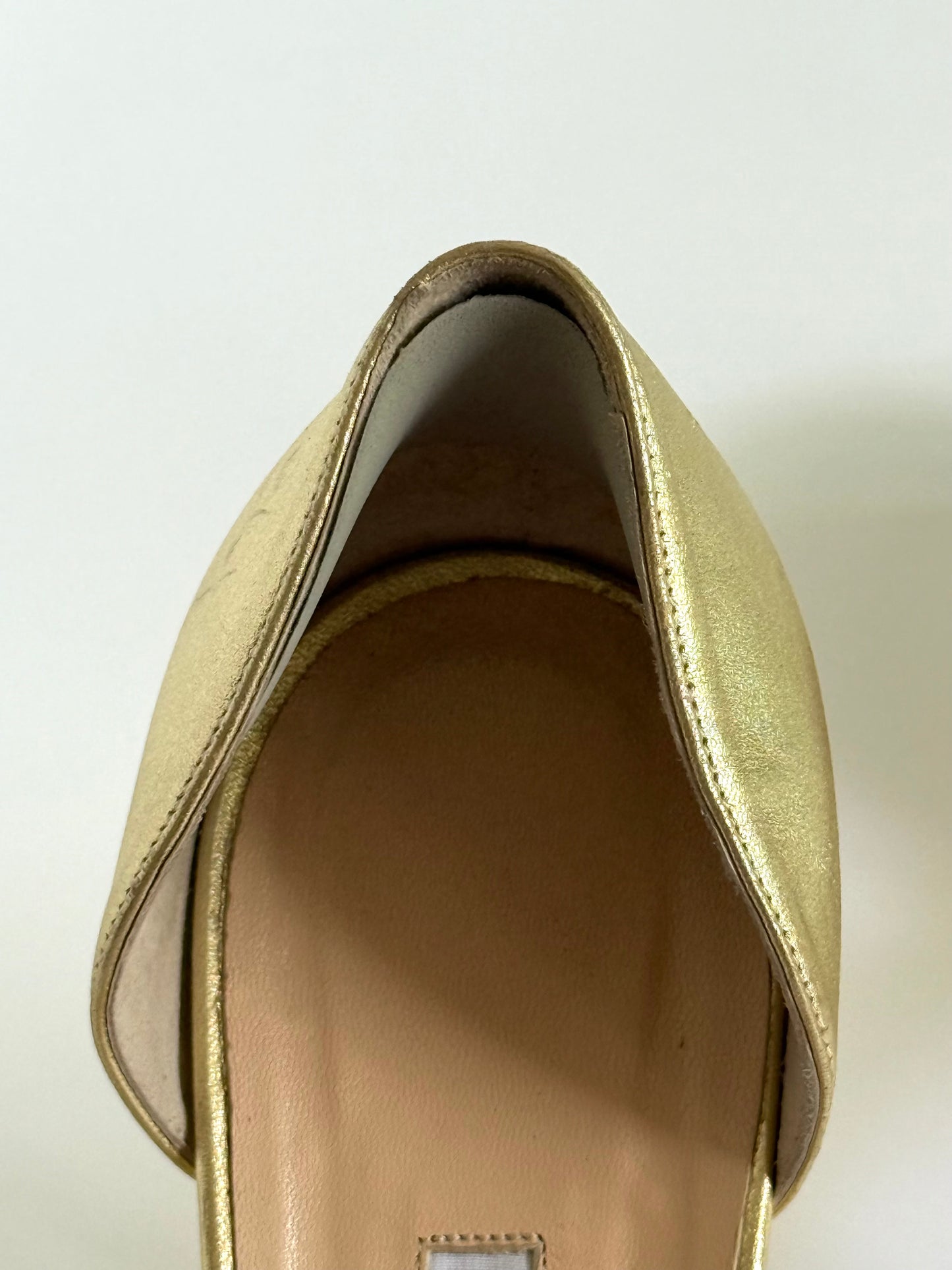 Manolo Blahnik Metallic D’Orsay Pumps (IT41 / US11.5-12)