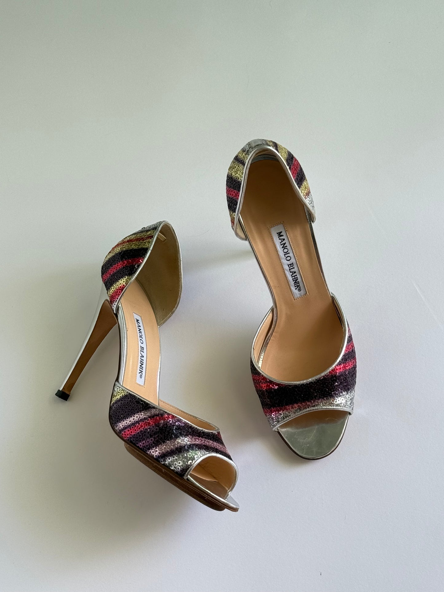 Manolo Blahnik Sequin D’Orsay Pumps (IT38 / US8.5-9)