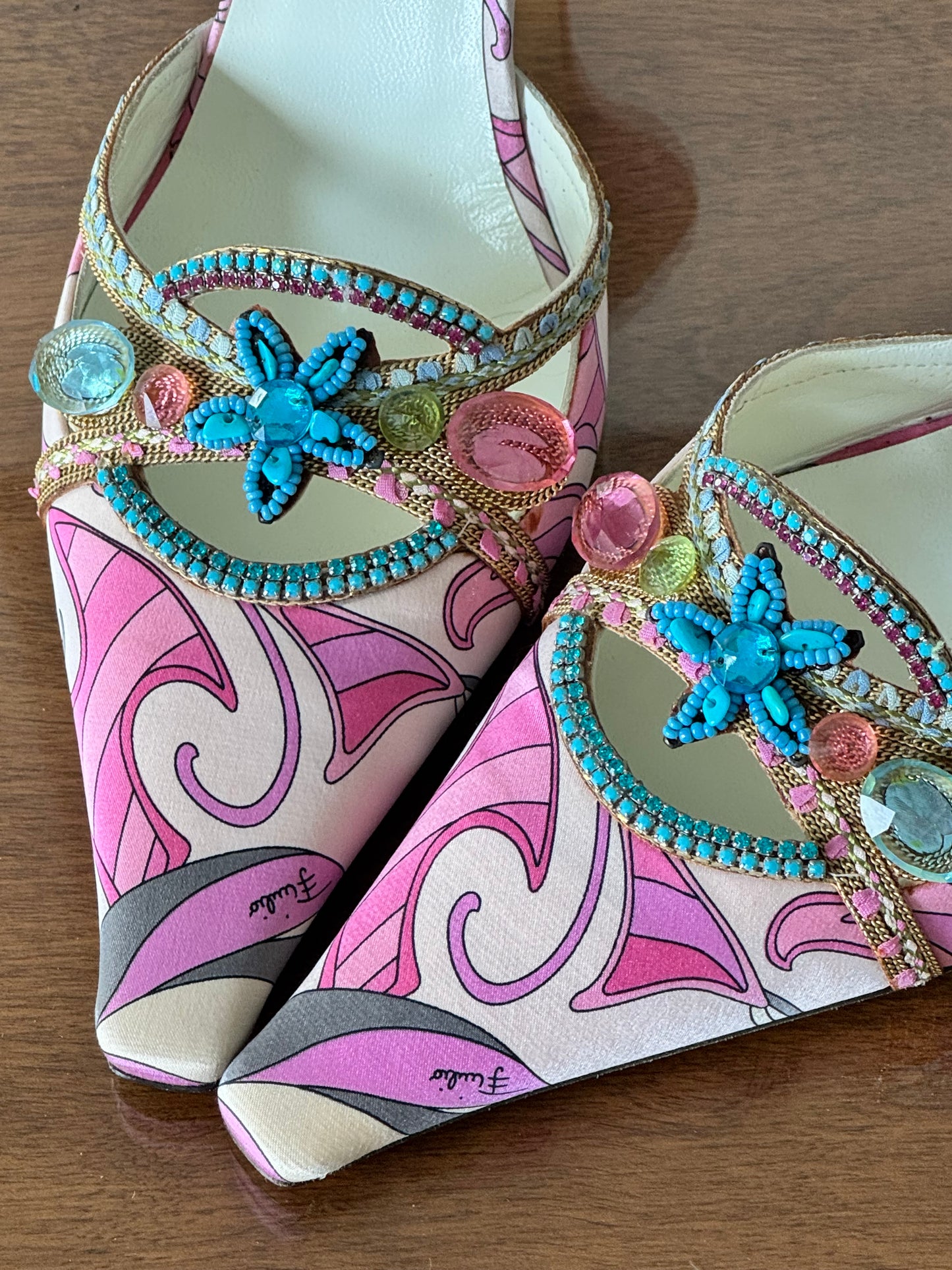 Emilio Pucci Starfish Jewel Heels (IT36.5 / US6-6.5)