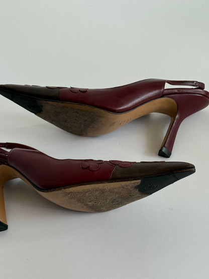 CHANEL 2001 Clover Slingbacks (IT39.5 / US8.5-9)