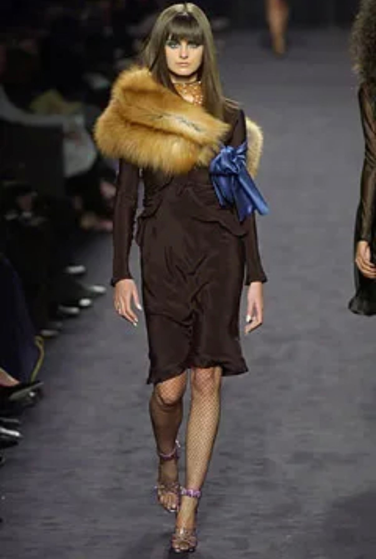 FW2003 Yves Saint Laurent Purple Crystal Embellishment Slides (IT39 / US8-8.5)