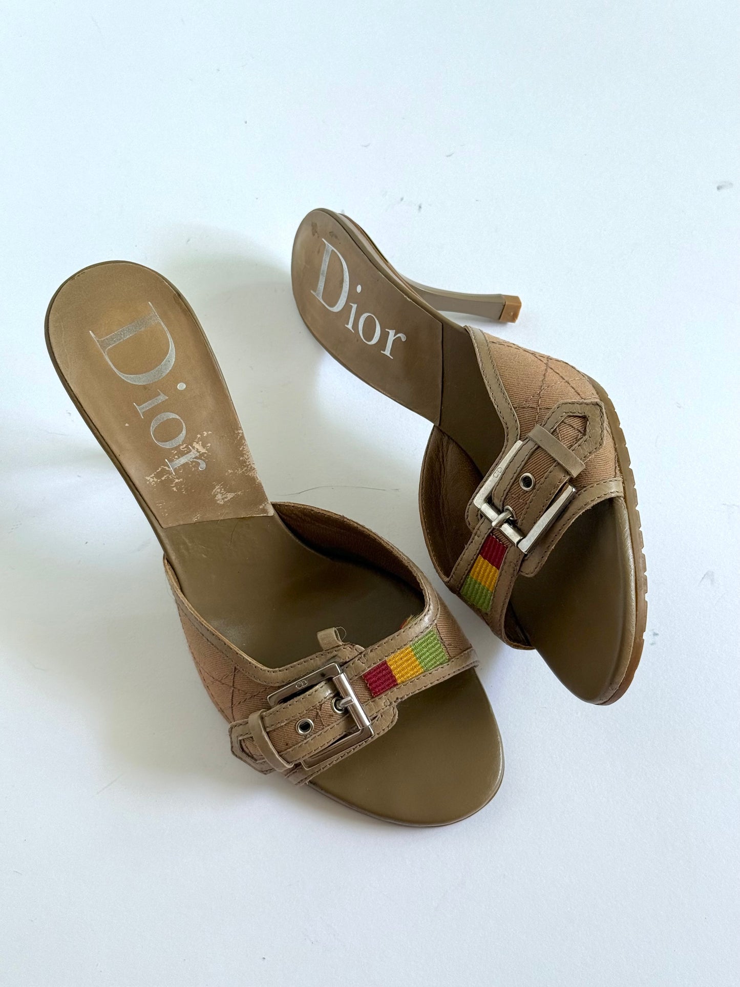 FW04 Christian Dior Rasta Cannage Slides (IT35.5 / US5.5-6)