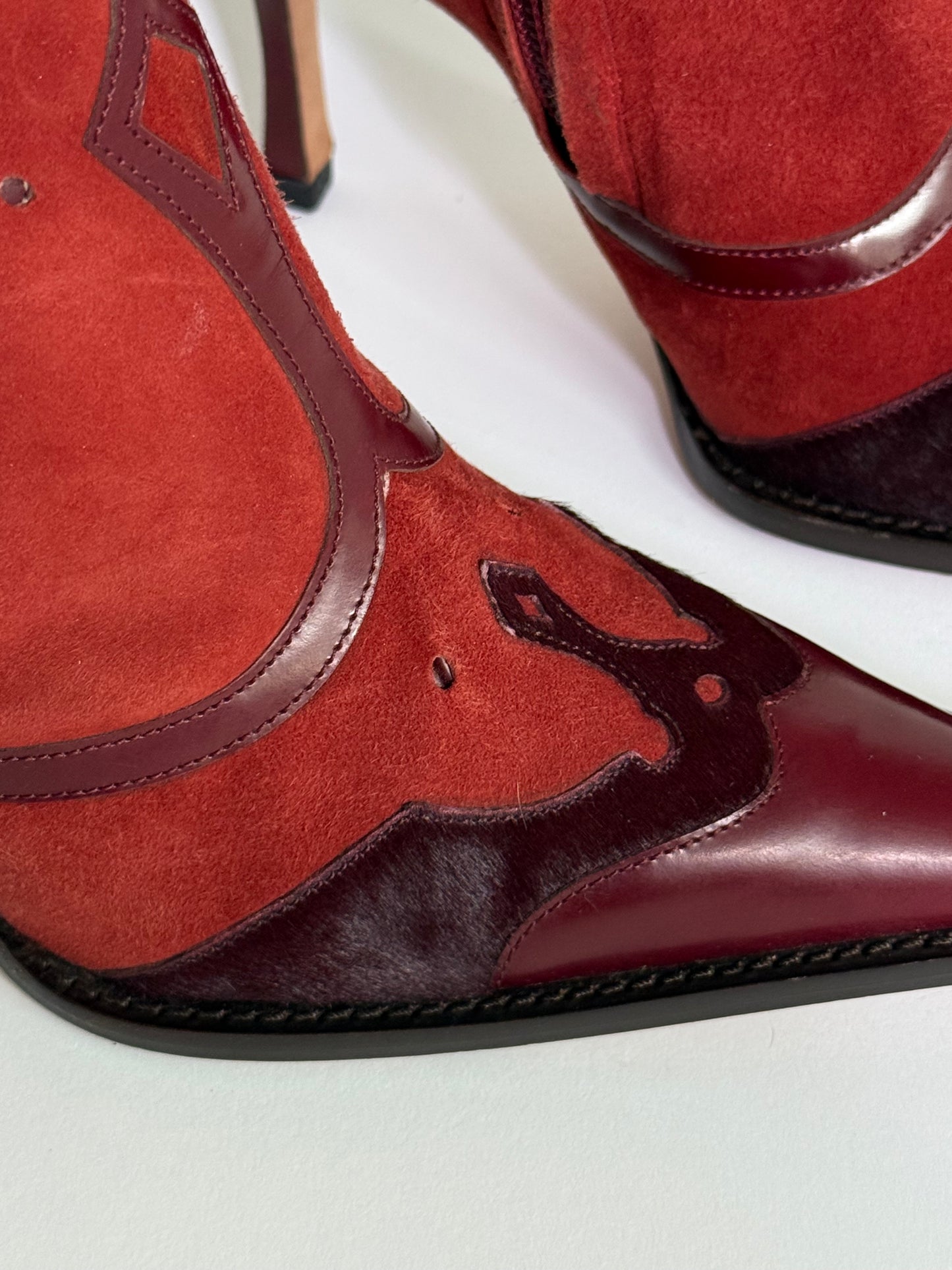 RARE Dolce & Gabbana Red Western Boots (IT37 / US6.5-7)