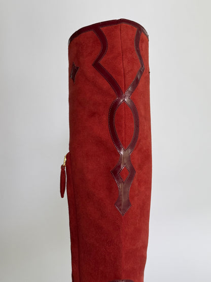 RARE Dolce & Gabbana Red Western Boots (IT37 / US6.5-7)