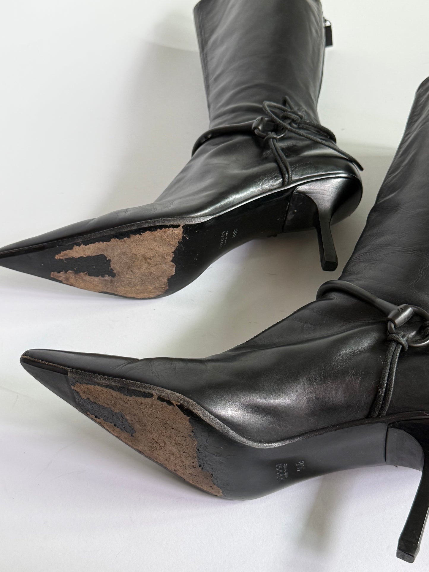 Gucci Black Leather Horsebit Boots (IT40 / US8.5-9)