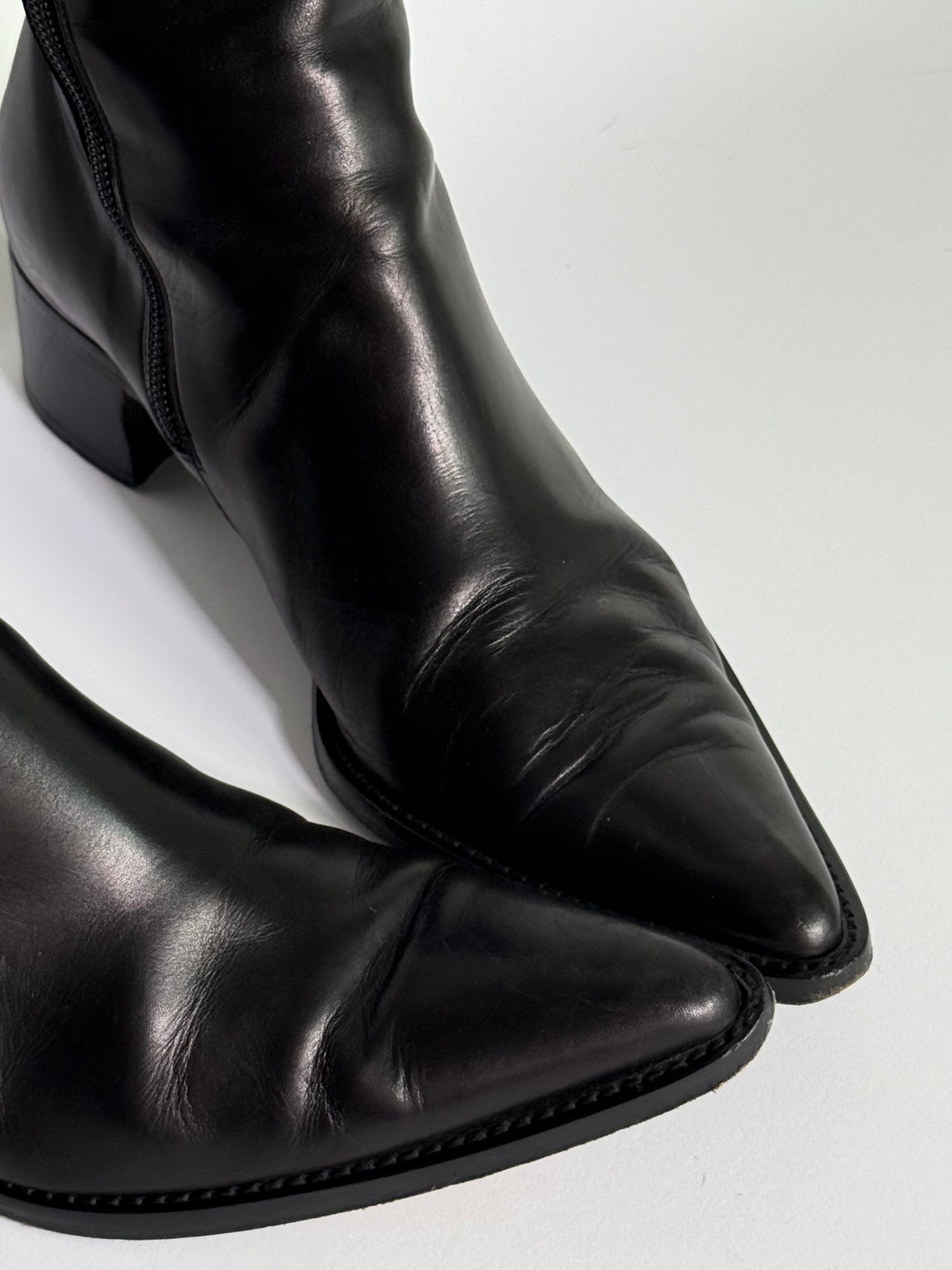 Christian Dior Black Pointed-Toe Boot (IT38.5 / US7-7.5)