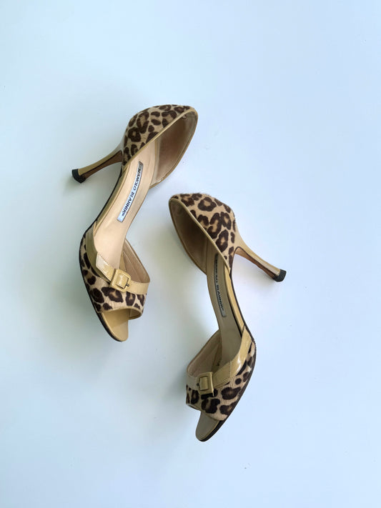 Manolo Blahnik Ponyhair D'Orsay Pumps (IT37 / US7.5-8.5)