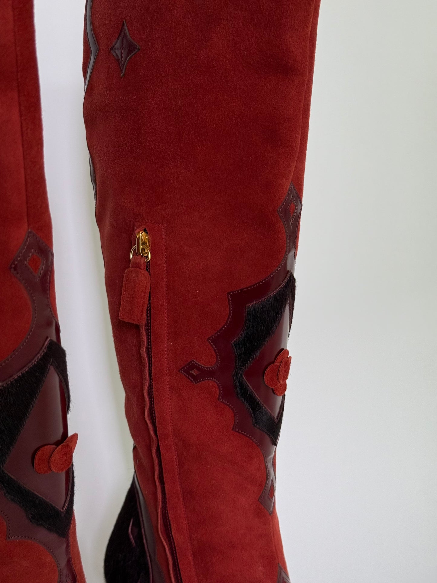RARE Dolce & Gabbana Red Western Boots (IT37 / US6.5-7)
