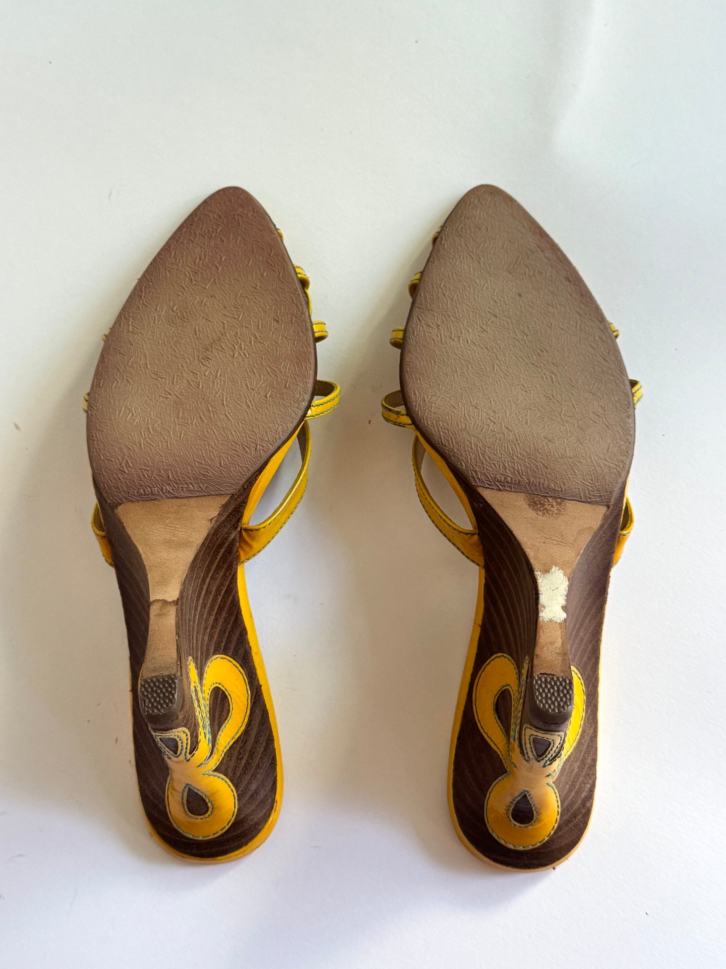 Jimmy Choo Yellow Butterfly Wedges (IT39.5 / US8.5-9)