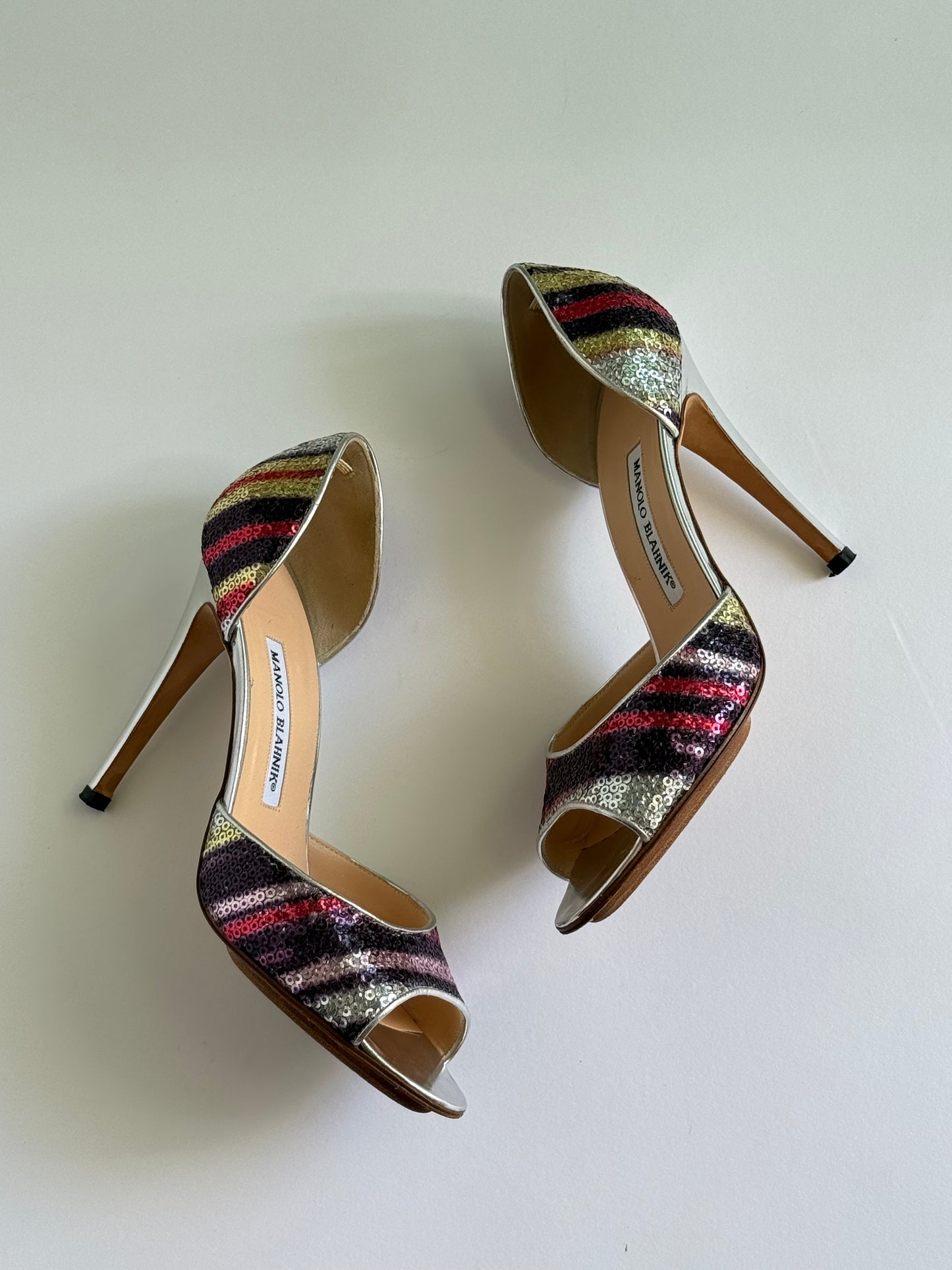 Manolo Blahnik Sequin D’Orsay Pumps (IT38 / US8.5-9)