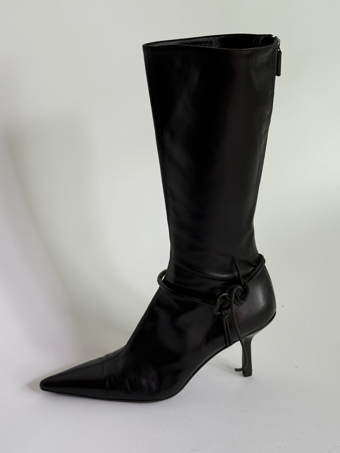 Gucci Black Leather Horsebit Boots (IT40 / US8.5-9)