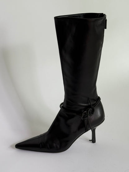 Gucci Black Leather Horsebit Boots (IT40 / US8.5-9)